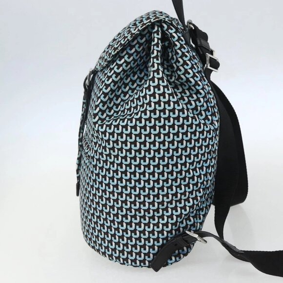 PRADA Backpack Nylon Light Blue Silver Auth 158915SAM main image 11